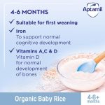 Aptamil Organic Baby Rice Porridge 4-6m+ 100g - Image 3