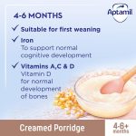 Aptamil Creamed Porridge Baby Cereal 4-6+ Months 125g - Image 2