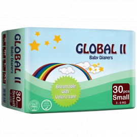 Global II Baby Diapers 30Pcs Small Size 3Kg – 6Kg – Five Stories