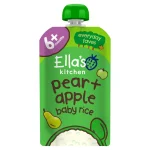 Ella's Kitchen Pears + Apples Baby Rice Puree 120g