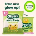 Organix Melty Sweetcorn Rings Organic Baby Finger Food Snack 20g - Image 3