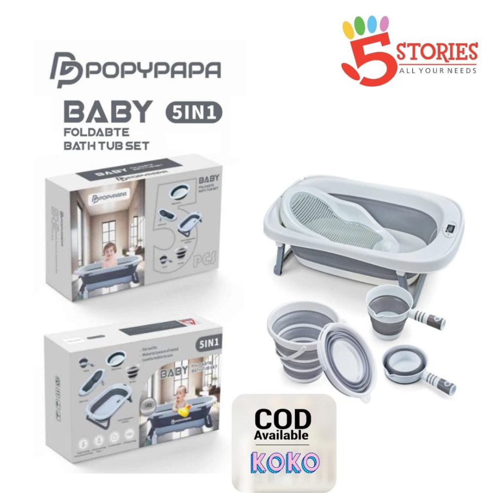Baby Foldable Bath Tub Set