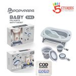 Baby Foldable Bath Tub Set