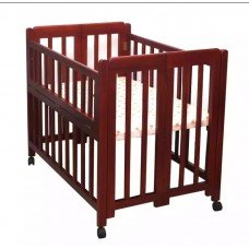 MAHOGANY WOODEN FOLDING COT (3 Years Warranty)