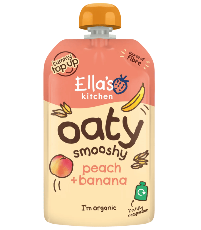 Ella's Kitchen Organic Oaty Peach & Banana Smoothie Food Pouch Multi 12m+ 90G