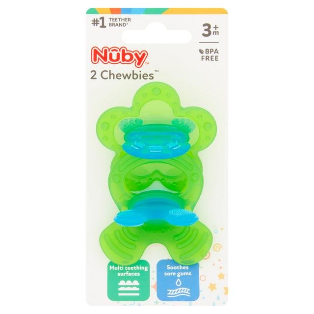 Nuby Chewbies Teethers 3 Months+ Twinpack (3M+)