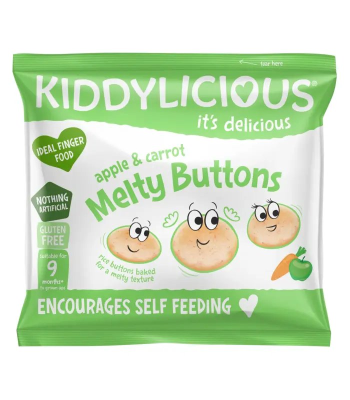 Kiddylicious Apple & Carrot Melty Buttons 6g