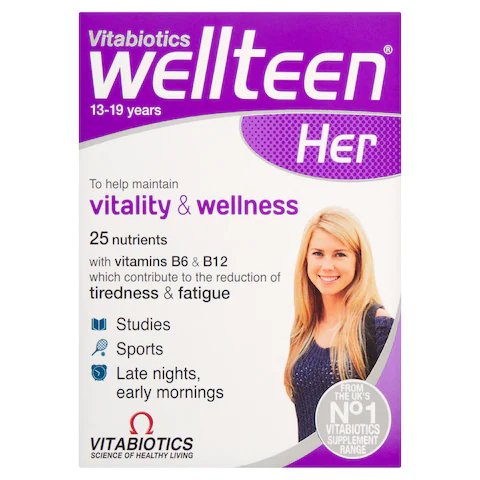 Vitabiotics Wellteen Her Vitamin and Mineral Tablets 30s