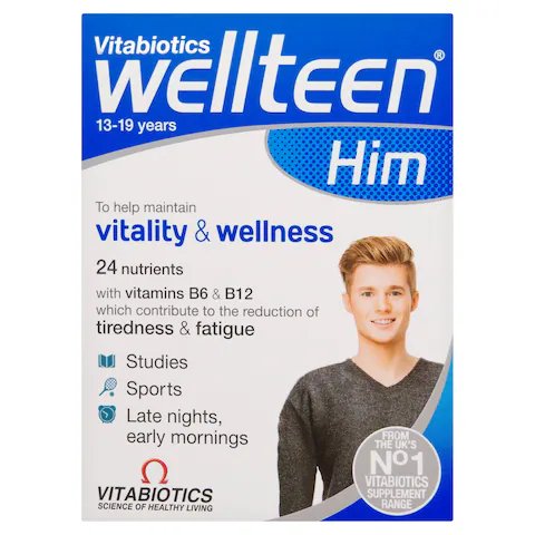 Vitabiotics Wellteen Him Vitamin and Mineral Tablets 30s