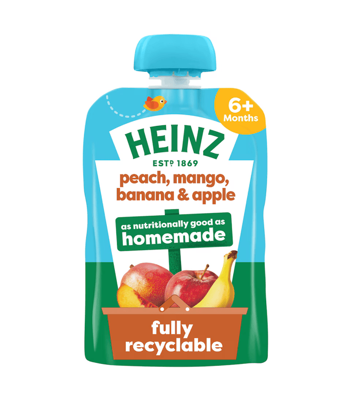 Heinz Peach Mango Banana & Apple Puree 100g