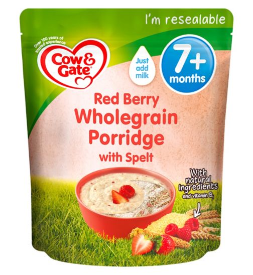 Cow & Gate Red Berry Wholegrain Porridge 7+ Months 200g