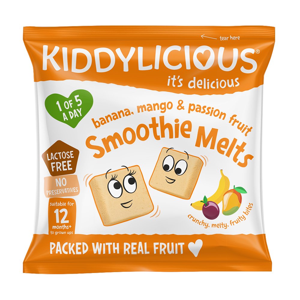 Kiddylicious Banana Mango & Passion Fruit Smoothie Melts Snack 6g 12 Months+