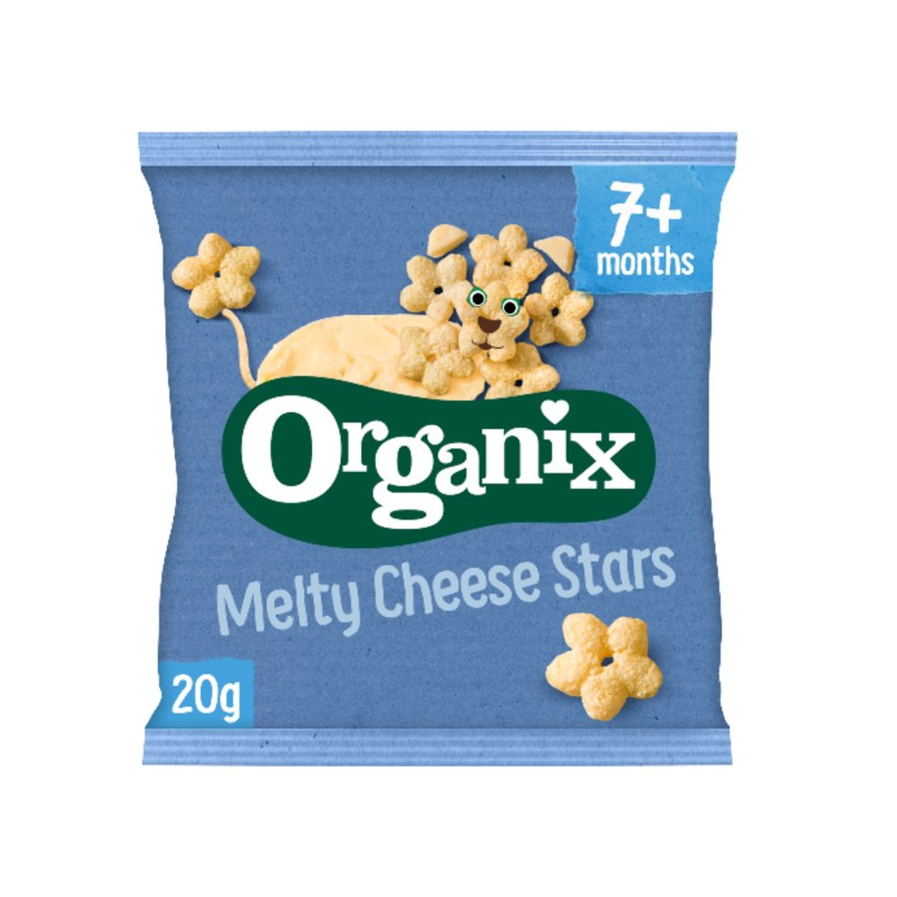 Organix Melty Cheese Stars Organic Baby Finger Food Snacks 20g