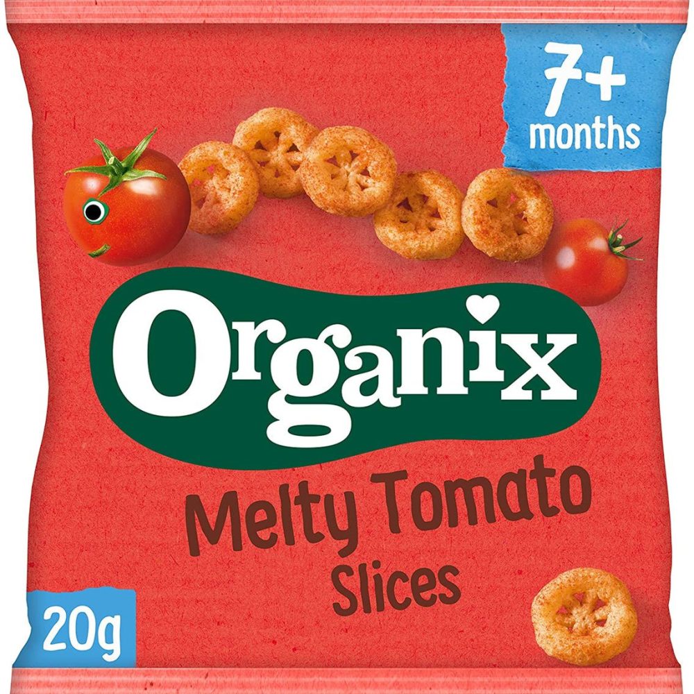 Organix Melty Tomato Slices Organic Corn Snacks 20g