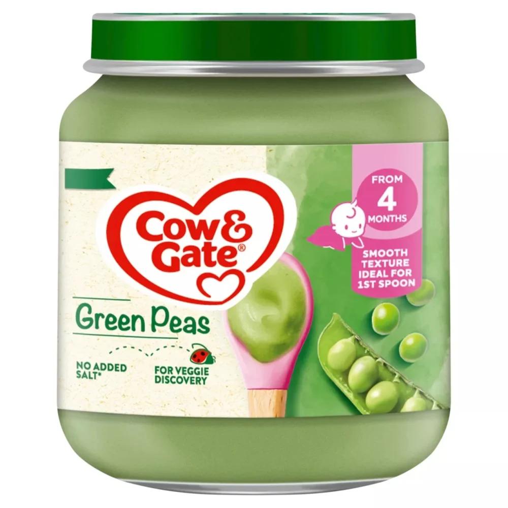 Cow & Gate Peas Baby Food Snack Jar 6+ Months 125g