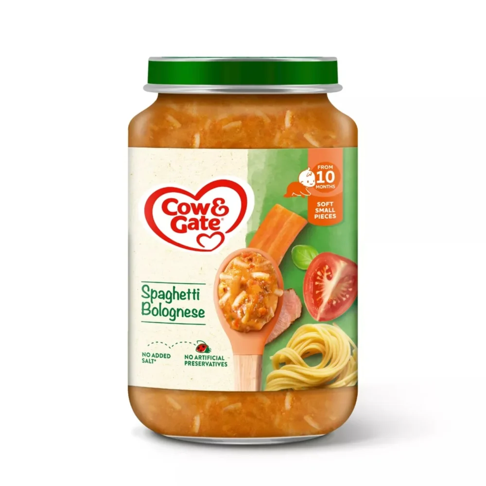 Cow & Gate Spaghetti Bolognese Baby Food Meal Jar 10+ Months 200g