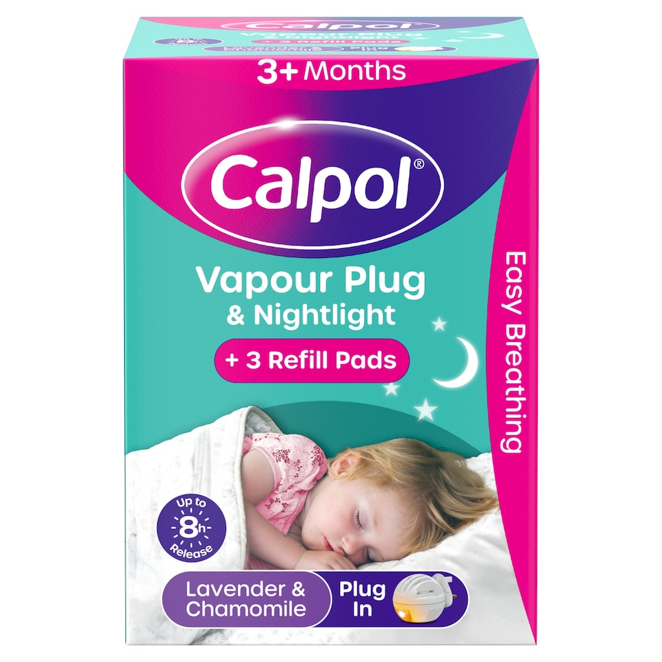 Calpol Vapour Plug In & Nightlight 3+ Months - Lavender & Chamomile