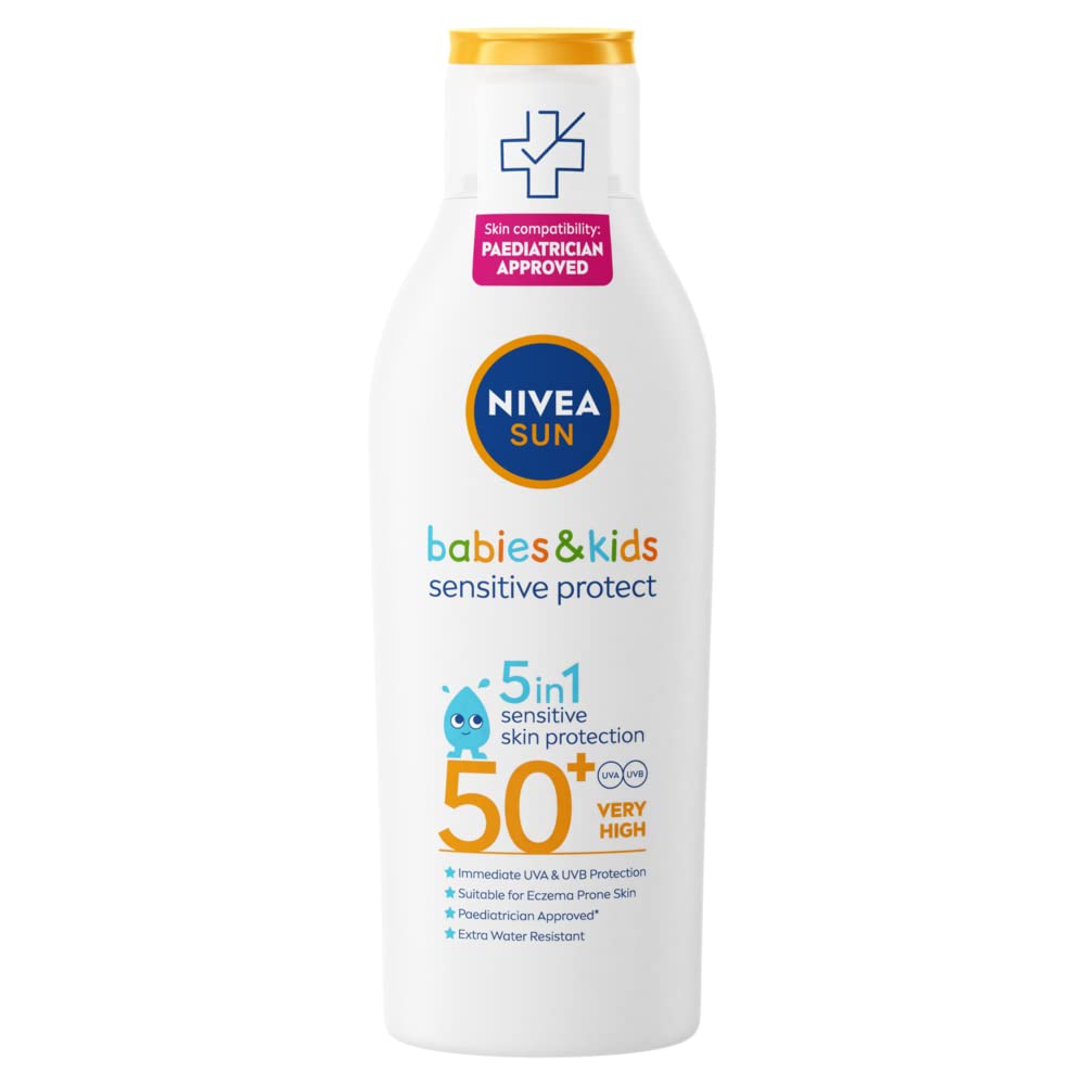 NIVEA SUN Babies & Kids Protect & Sensitive Sun Cream Lotion SPF50+ 200ml
