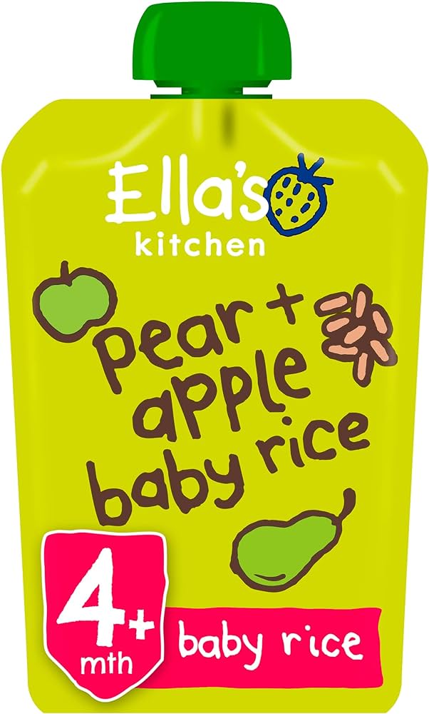 Ella's Kitchen Pears + Apples Baby Rice Puree 120g