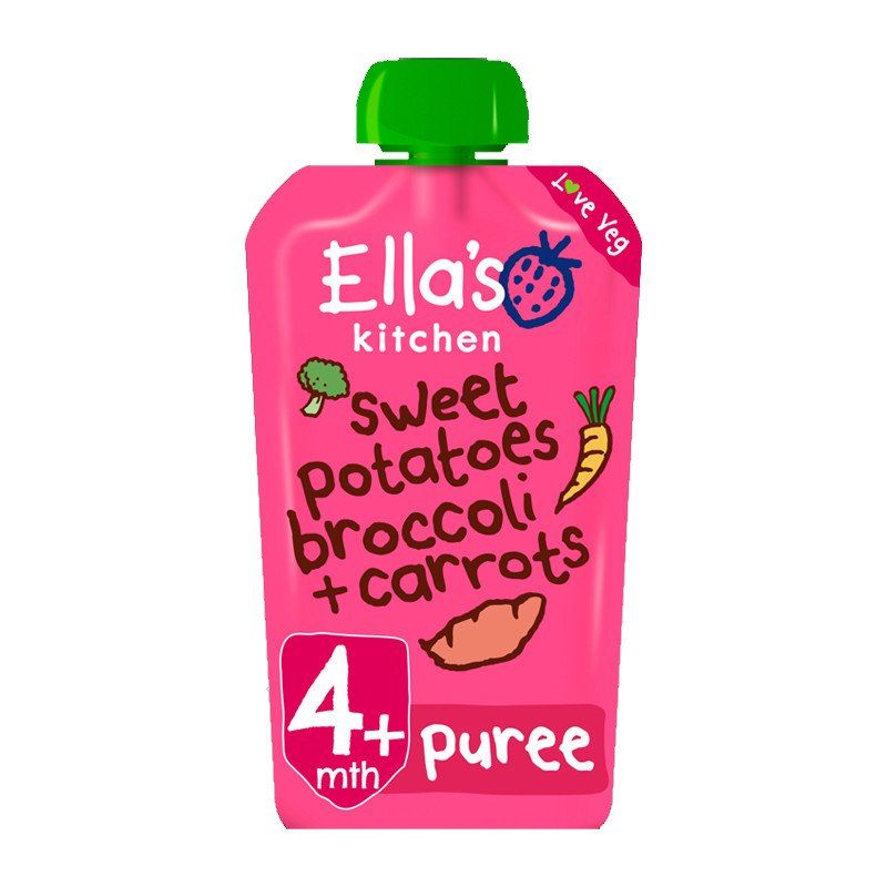Ella's Kitchen Organic Sweet potato, Broccoli, Carrots Baby Pouch 4+ Months 120g