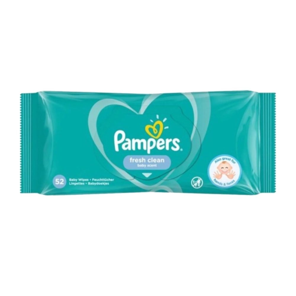 Pampers fresh & clean 52 pcs wet wipes