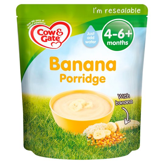 Cow & Gate Banana Porridge 4-6m+ (125g)