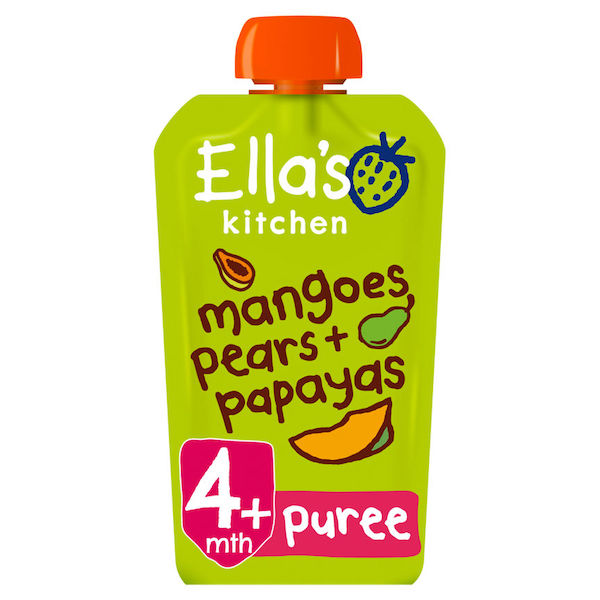 Ella's Kitchens Organic Mangoes, Pears & Papayas Puree 120g