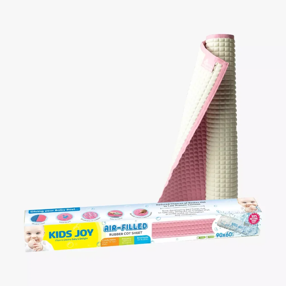 Kids Joy Airfilled Rubber Cot Sheet 90 X 60 Plain