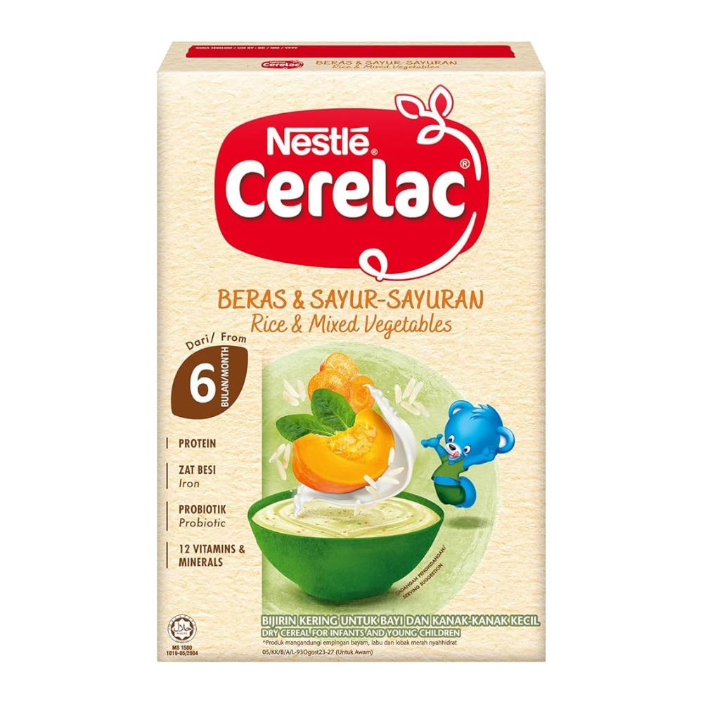 Nestle Cerelac Rice & Mixed Vegetables Cereal (6+ Months) - 250g