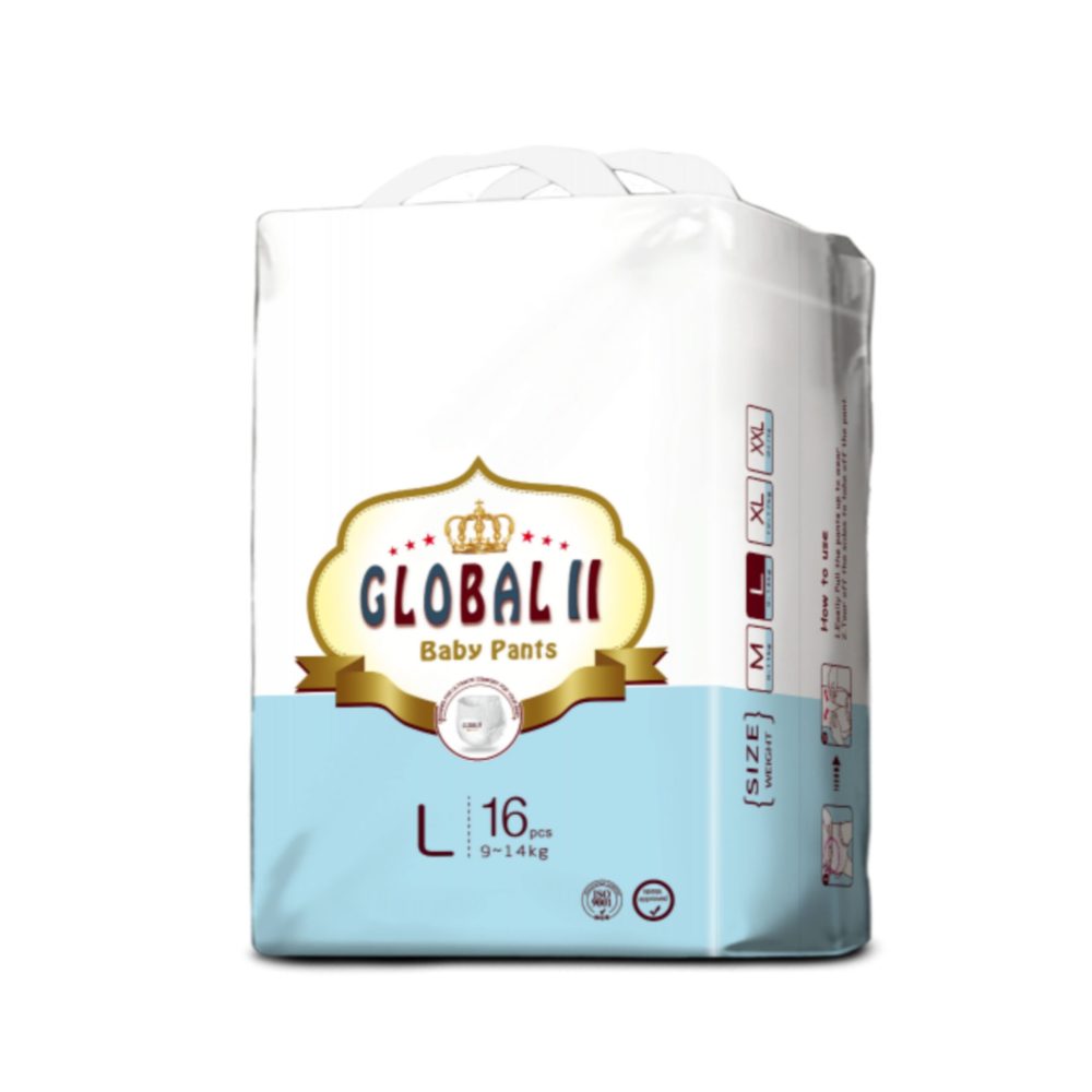 Global II Baby Pants Large 16Pcs