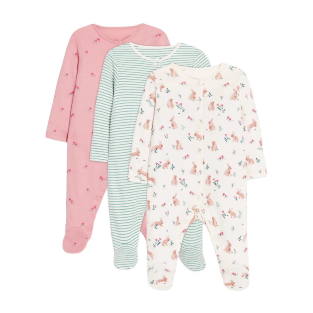 Baby Sleepsuit | Pack of 3 | Girl Pattern
