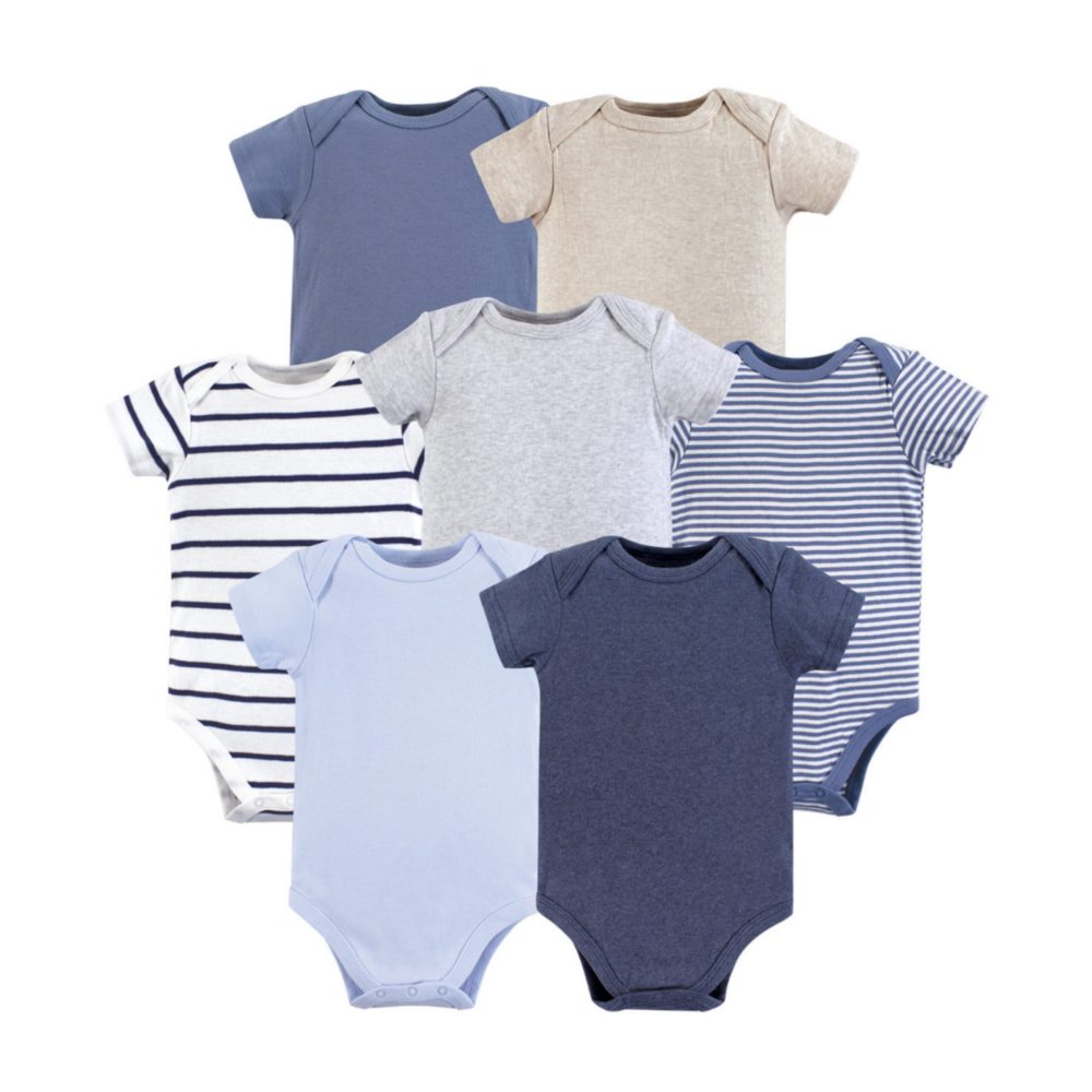 Baby Short Sleeve Bodysuit | Pack of 7 | Boy Pattern 6