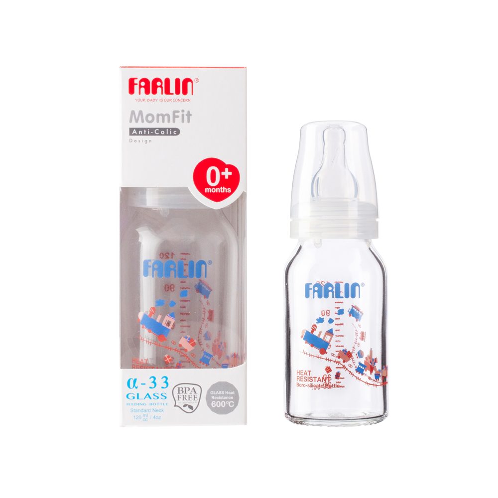 FARLIN GLASS FEEDING BOTTLE 4OZ (120CC)