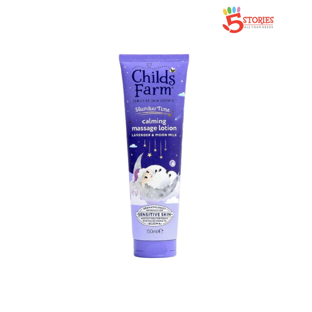 Childs Farm SlumberTime Calming Massage Lotion Lavender & Moon Milk Gentle Moisturiser for Babies & Kids 150ml