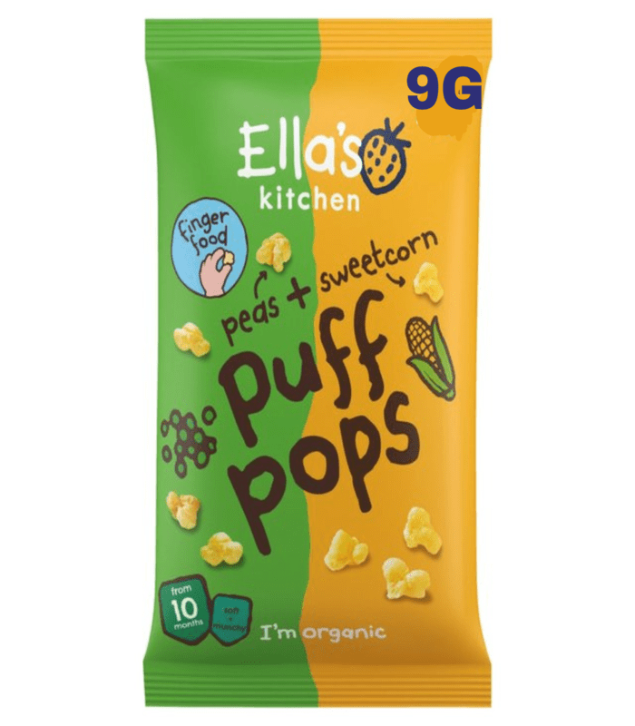 Ella's Kitchen Peas + Sweetcorn Puff Pops 9g