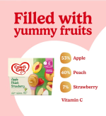 Cow & Gate Apple Peach & Strawberry Baby Food Fruit Pot 6+ Months 4x100g - Image 3