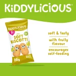 Kiddylicious Pear Soft Biscotti 6x20g - Image 2