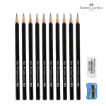 Faber Castell Black Matt Pencils Box Of 12 - 10 Pencils - ( FC1000-04 ) - Image 3
