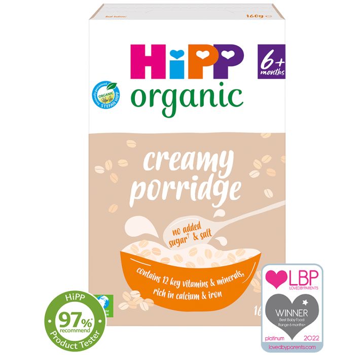 HiPP Organic Creamy Porridge Baby Cereal 6+ Months 160g