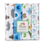 Baby Receiving Blanket 4 Pack | BOY DESIGN