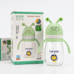 2 IN 1 Milk Bottle With Straw and Teat - GREEN