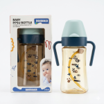 2 in 1 Baby Silicone Nipple Water Bottle 300ml