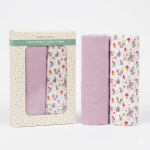 2 Pack Bamboo Cotton Wrap Blankets | GIRL DESIGN