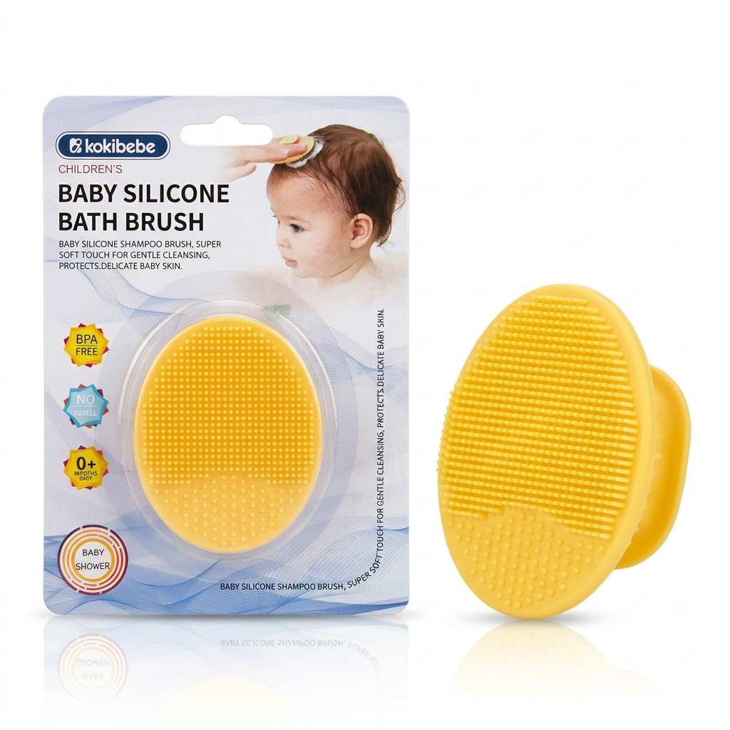 2026/05/1000107935.png Baby Bath Brush - Yellow - Image 1