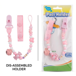 Anti-Drop Pacifier Clip Teether Nipple Holder Leash - Pink
