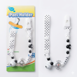 Anti-Drop Pacifier Clip Teether Nipple Holder Leash - White