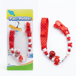 Anti-Drop Pacifier Clip Teether Nipple Holder Leash - Red