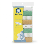 Gerber 8 pack wash cloths - BOY DESIGN