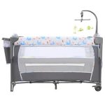 Baby Bassinet Bedside Crib 77 LBS Capacity Foldable Sleeper Newbors Bed - Image 2