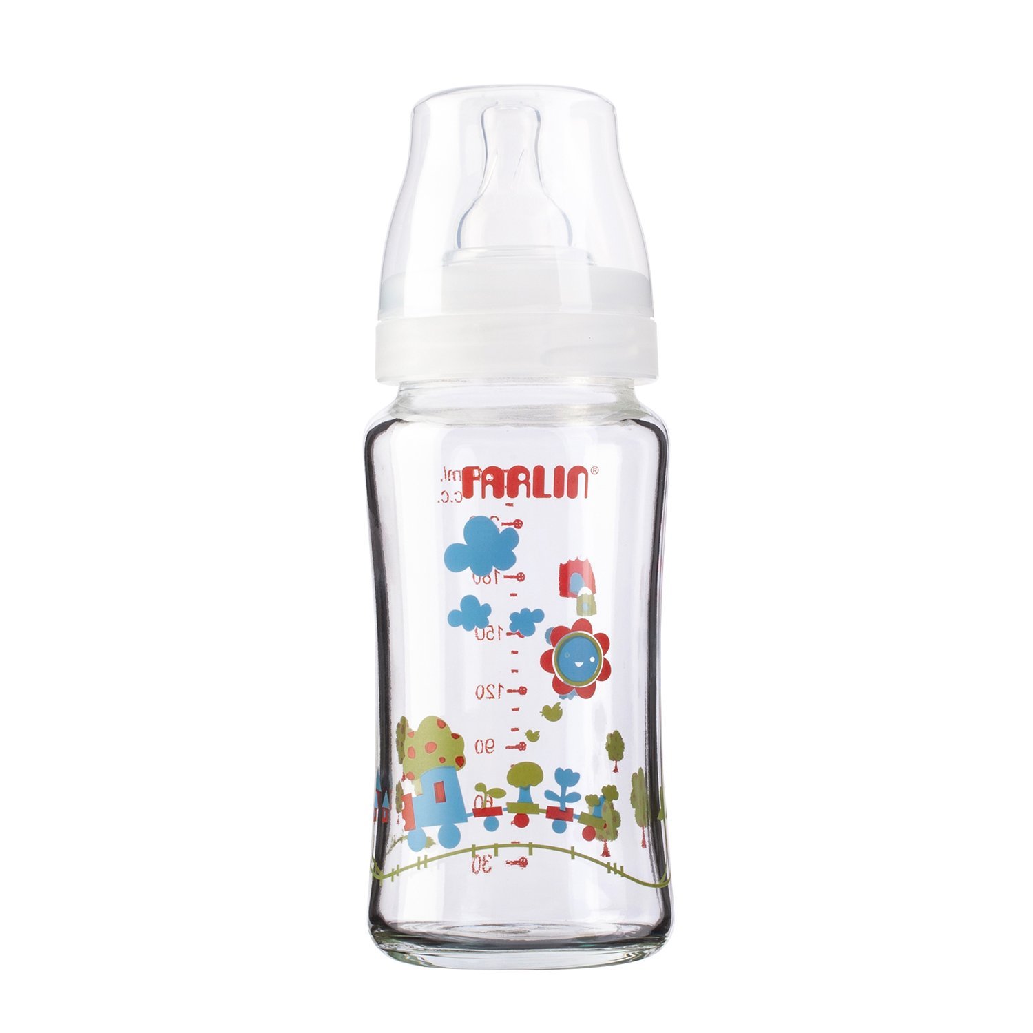 2026/05/1000110797.jpg Farlin WIDE NECK HEAT RESISTANT GLASS FEEDER 240ML - Image 1